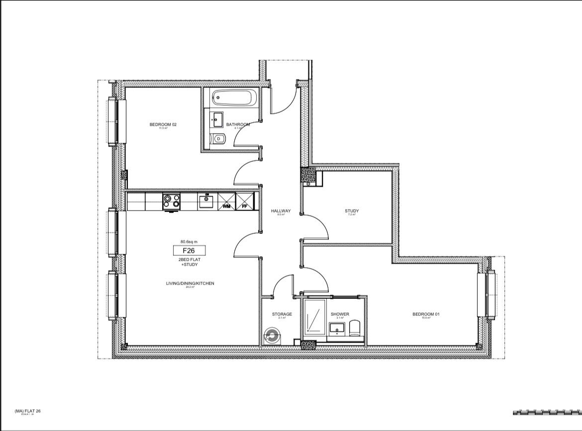 Floorplan of 2 bedroom Flat for sale, Stafford Road, Wallington, SM6
