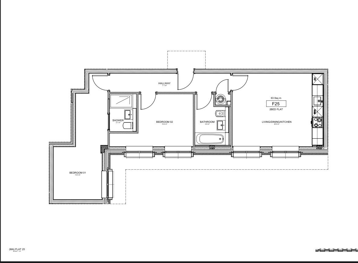 Floorplan of 2 bedroom Flat for sale, Stafford Road, Wallington, SM6