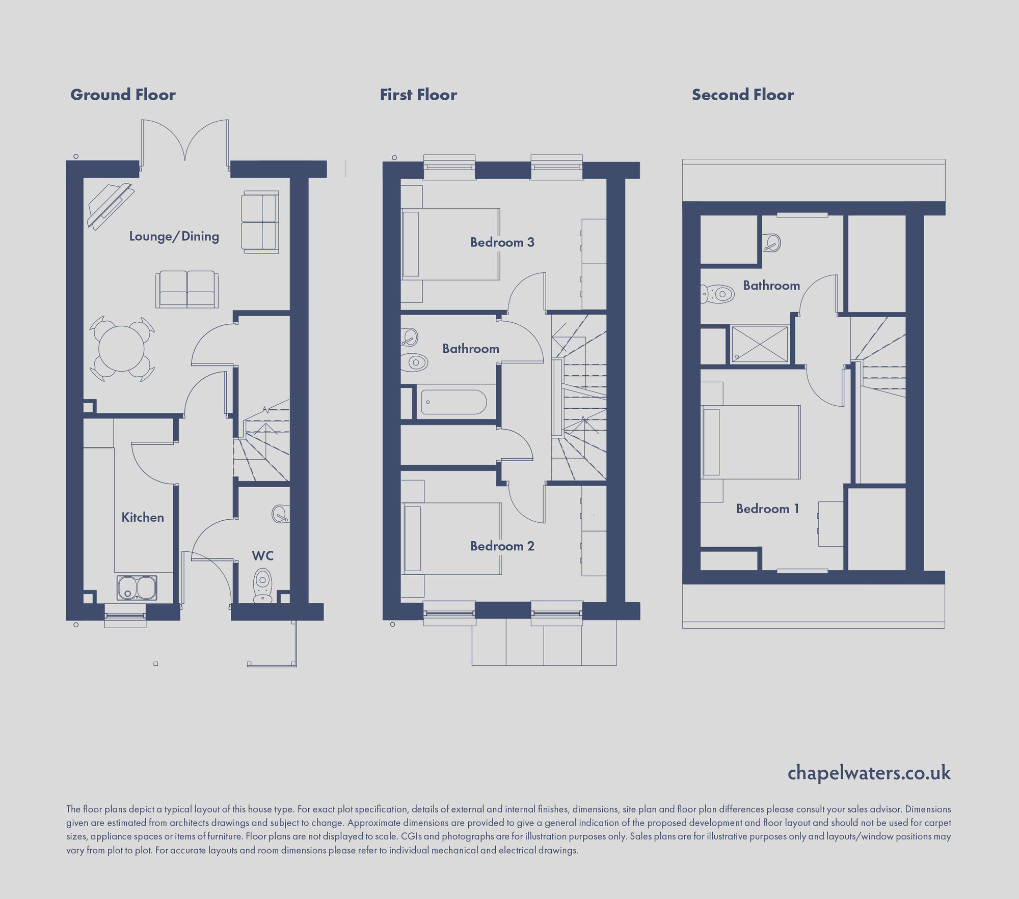 Floorplan of 3 bedroom Semi Detached House for sale, Pintail Meadow, Rhodesia, Nottinghamshire, S80