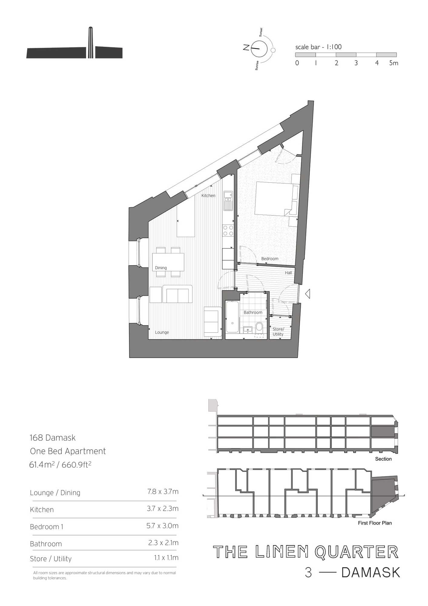 Floorplan of 1 bedroom  Flat for sale, Linen Quarter, Dunfermline, KY12