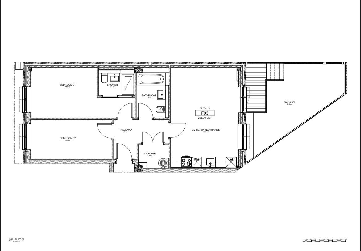 Floorplan of 2 bedroom  Flat for sale, Stafford Road, Wallington, SM6