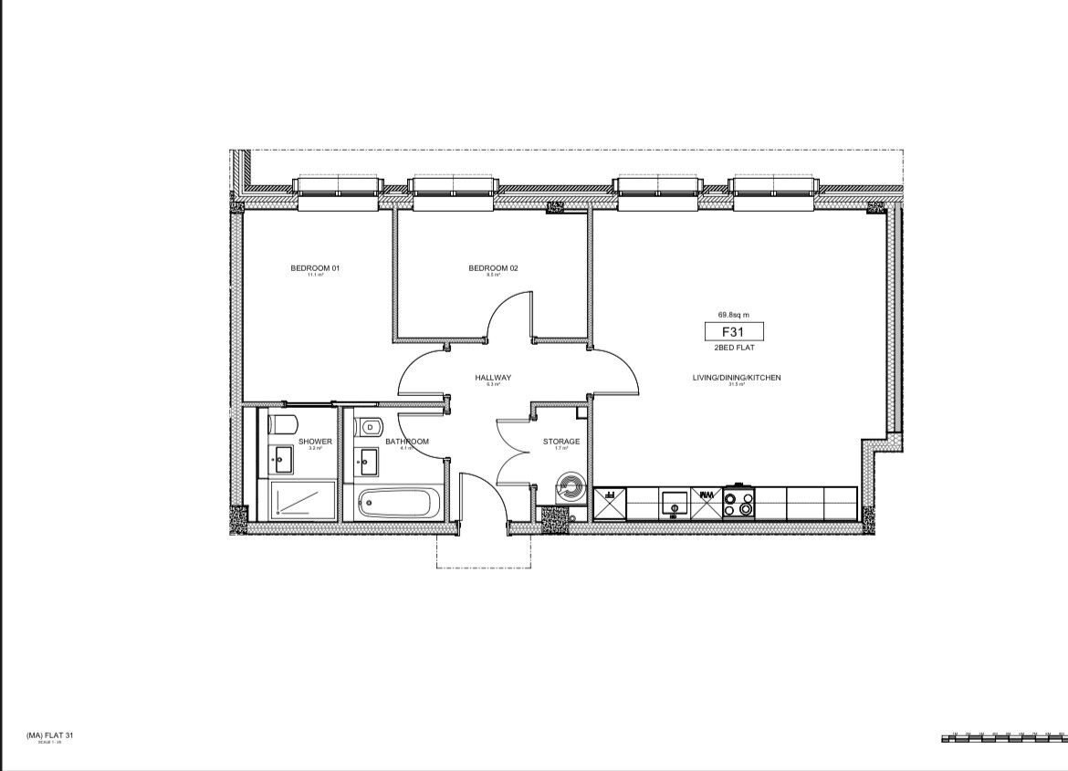 Floorplan of 2 bedroom  Flat for sale, Stafford Road, Wallington, SM6