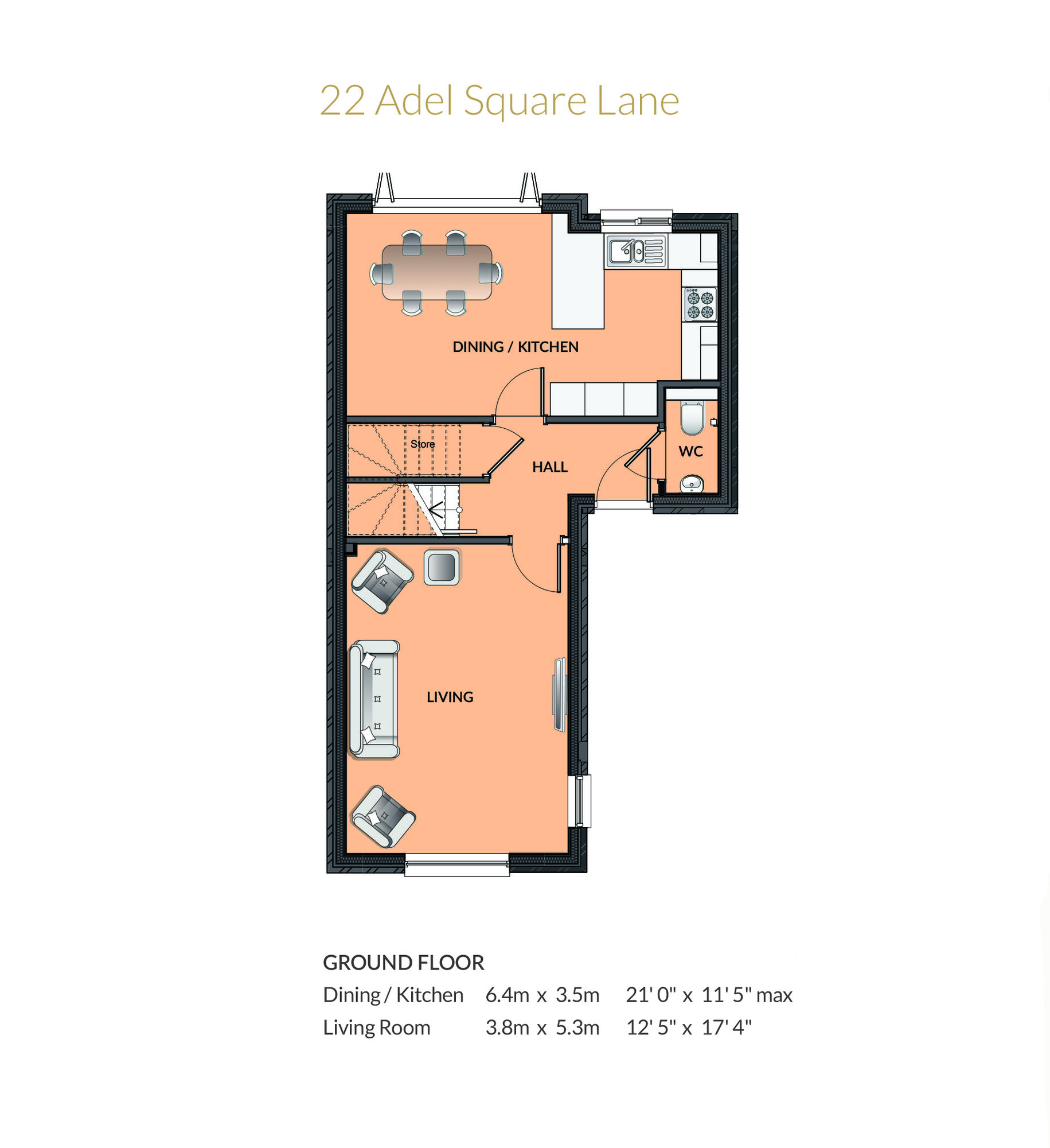 Floorplan of 5 bedroom Detached House for sale, East Moor Lane, Adel, Leeds, LS16