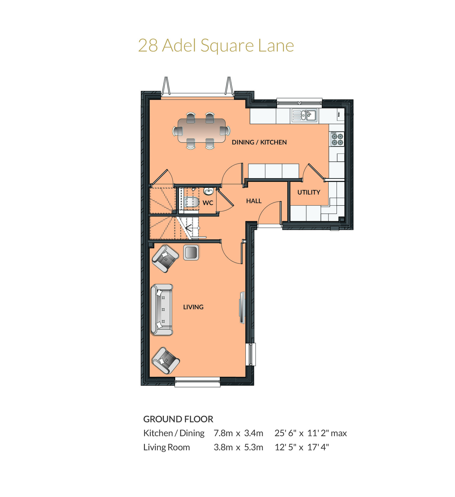 Floorplan of 5 bedroom Detached House for sale, East Moor Lane, Adel, Leeds, LS16