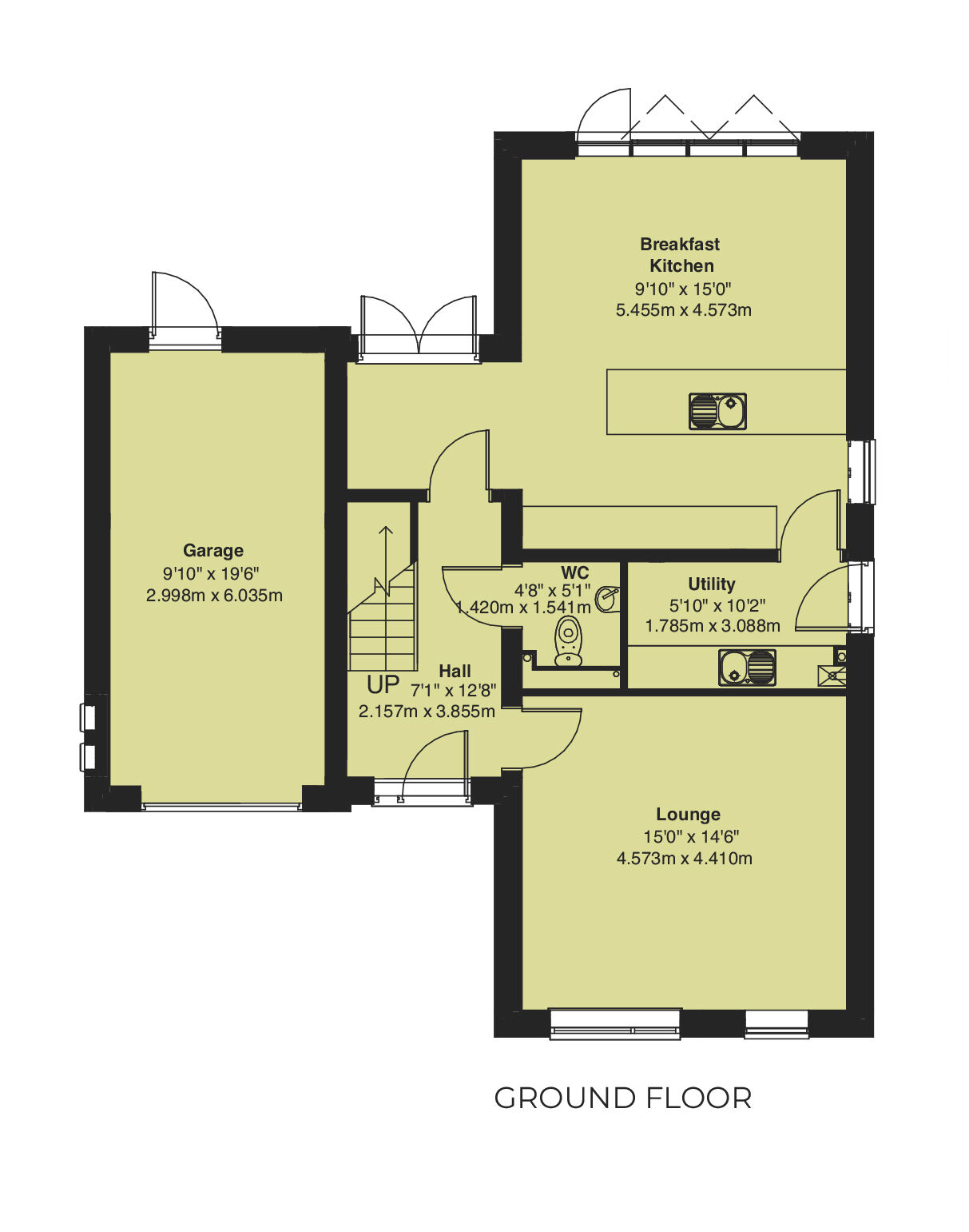 Floorplan of 5 bedroom Detached House for sale, Plot 62, The Meadows, High Leven, TS15
