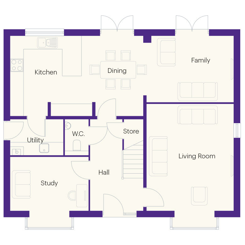 Floorplan of 5 bedroom Detached House for sale, The Mulberry, Churchfields, Sunderland, SR3