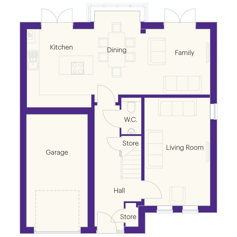 Floorplan of 4 bedroom Detached House for sale, Plot 82, Off Silksworth Way, Tyne and Wear, SR3