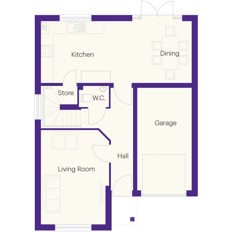 Floorplan of 4 bedroom Detached House for sale, Plot 26, Churchfields, Off Silksworth Road, SR3
