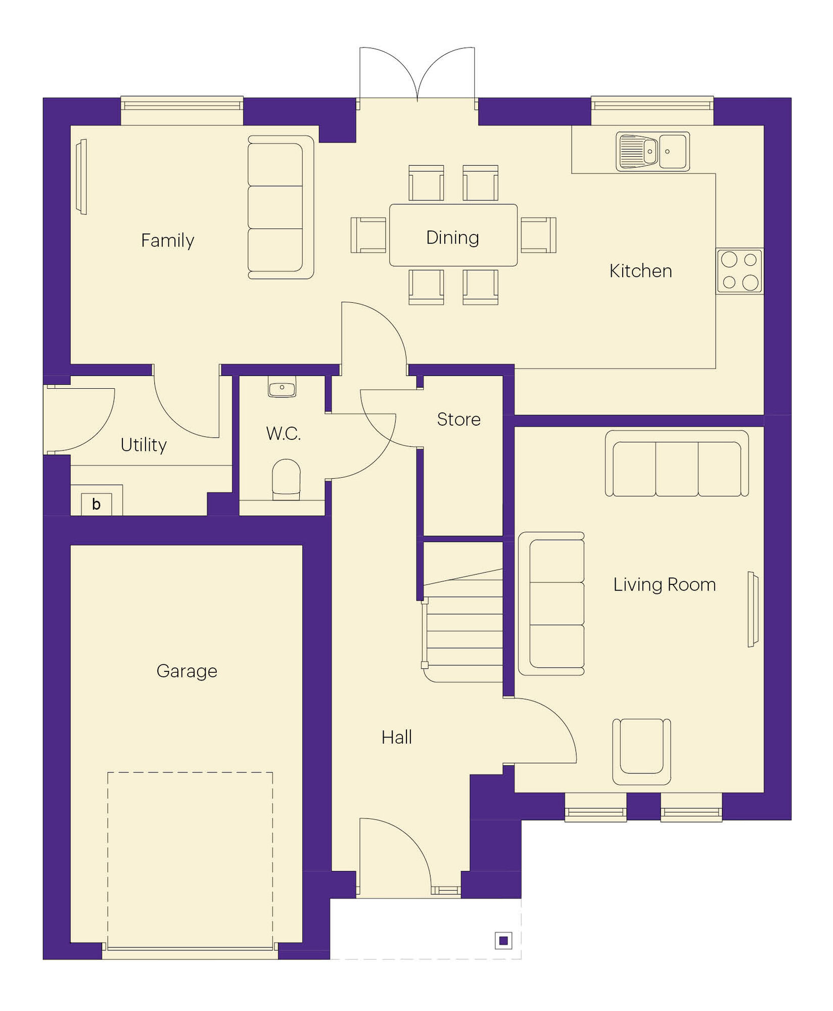 Floorplan of 4 bedroom Detached House for sale, Plot 160, Cottier Grange, Prudhoe, NE42