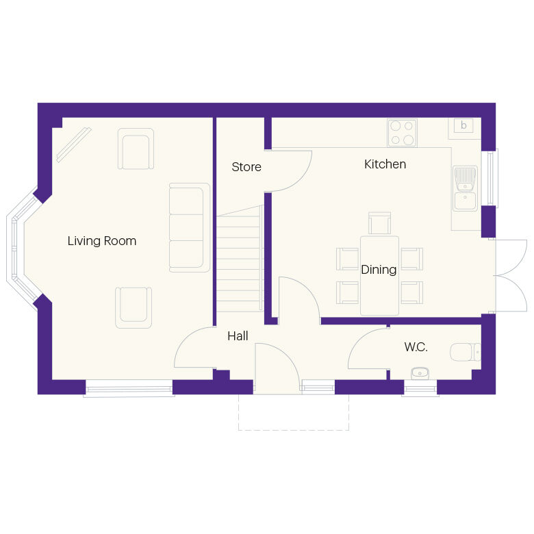 Floorplan of 3 bedroom Semi Detached House for sale, Plot 30, Sweetbriar Park, Darlington, DL2