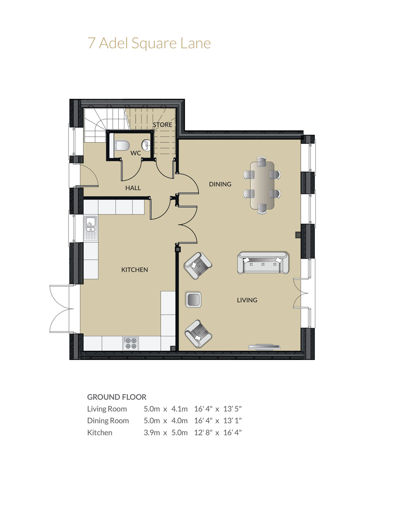 Floorplan of 4 bedroom Semi Detached House for sale, East Moor Lane, Adel, Leeds, LS16