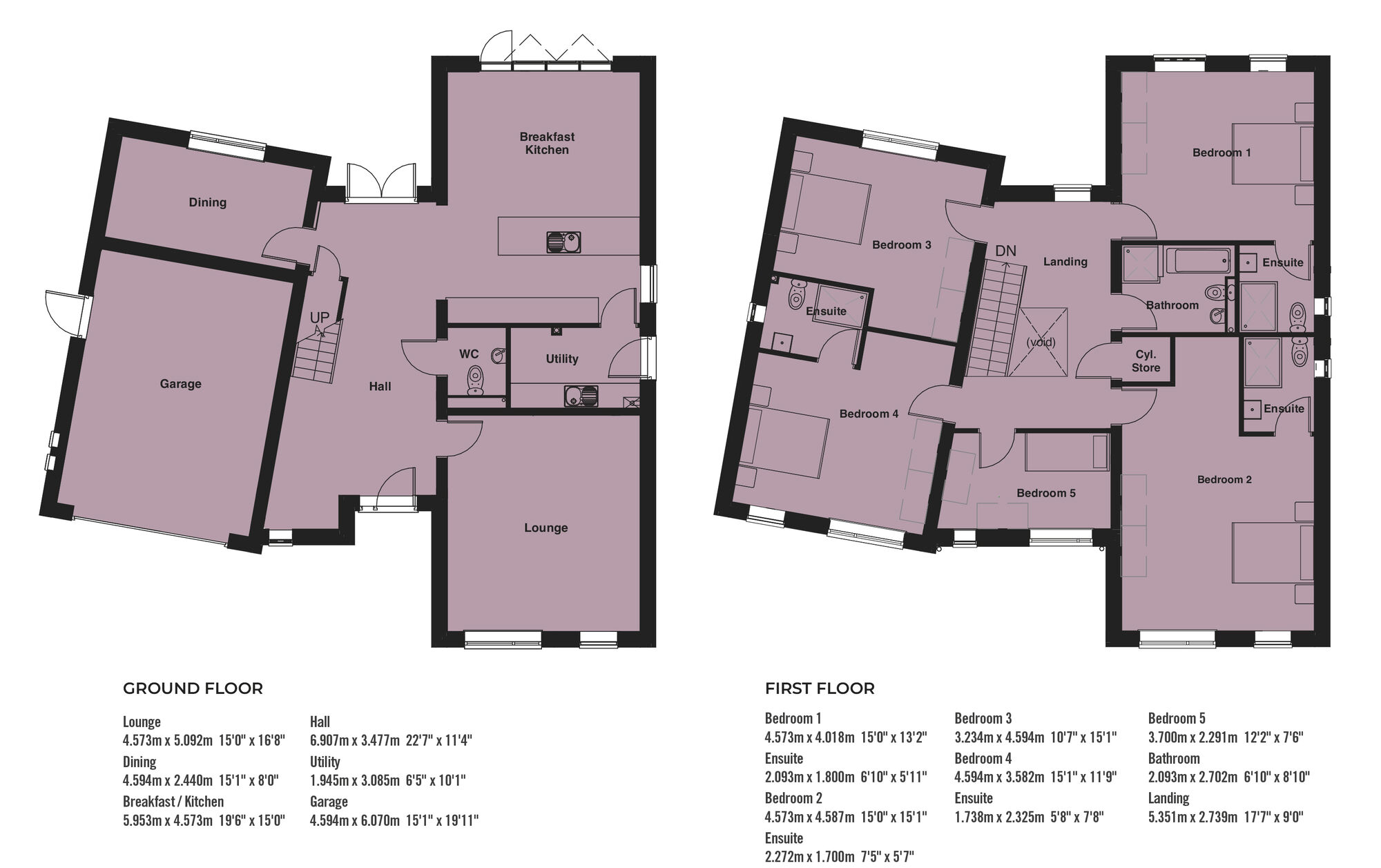 Floorplan of 5 bedroom Detached House for sale, Plot 52, The Meadows, High Leven, TS15