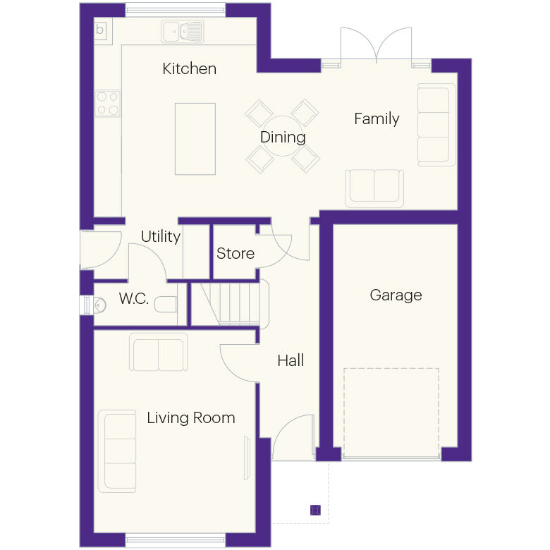 Floorplan of 4 bedroom Detached House for sale, Plot 71, Churchfields, Sunderland, SR3