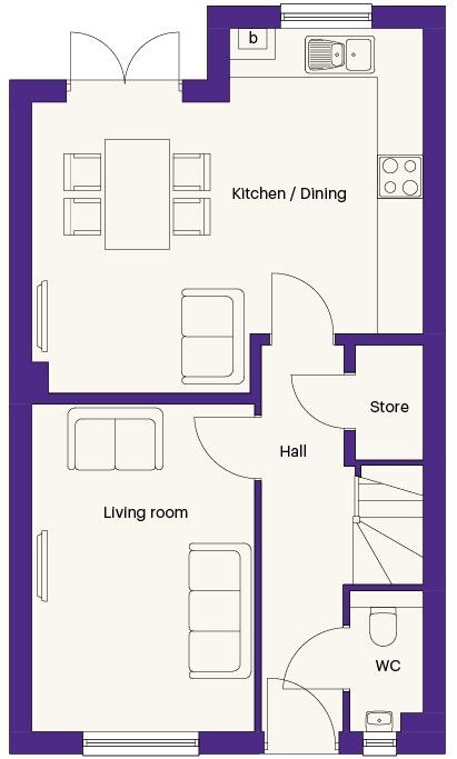 Floorplan of 3 bedroom Semi Detached House for sale, Plot 25, Scholars Gardens, Newcastle Upon Tyne, NE5