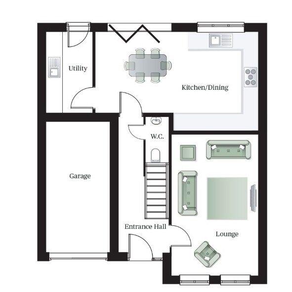 Floorplan of 4 bedroom Detached House for sale, Hardwick Grange