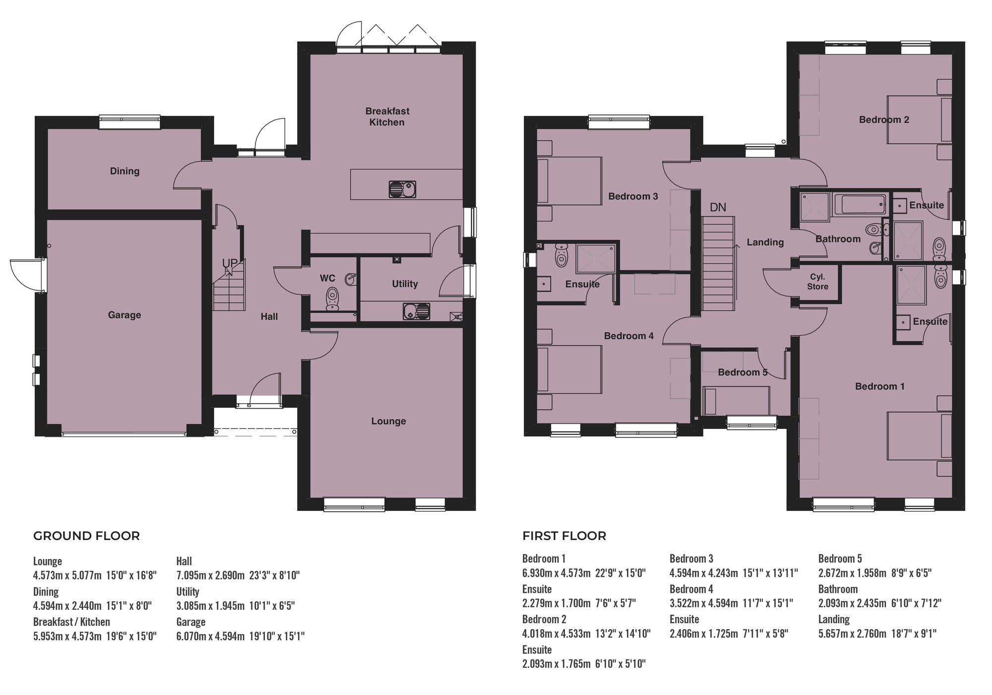 Floorplan of 5 bedroom Detached House for sale, Plot 51, The Meadows, High Leven, TS15