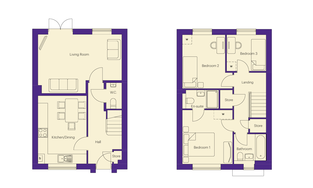 Floorplan of 3 bedroom Semi Detached House for sale, Cottier Grange, Prudhoe, Newcastle, NE42