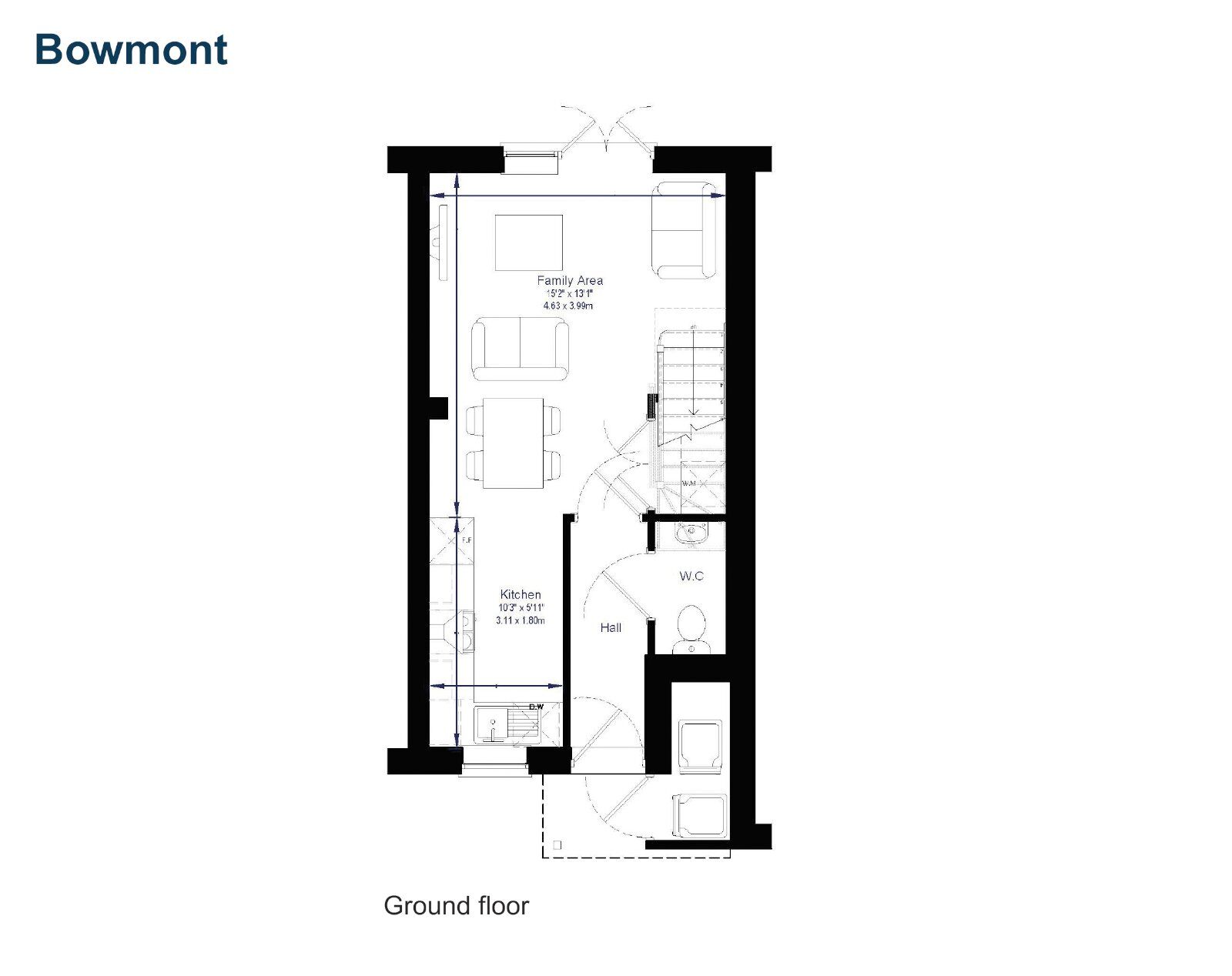 Floorplan of 2 bedroom Mid Terrace House for sale, Livesey Branch Road, Feniscowles, Lancashire, BB2