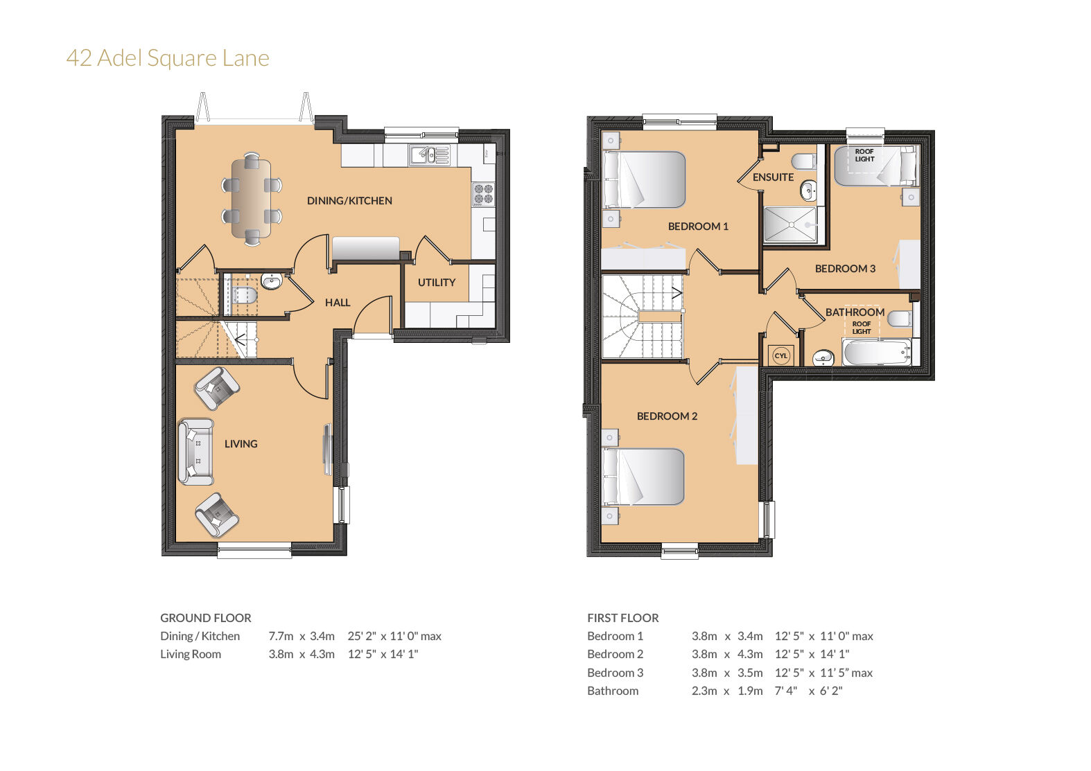 Floorplan of 3 bedroom Detached House for sale, Adel Sqaure, Adel, Leeds, LS16